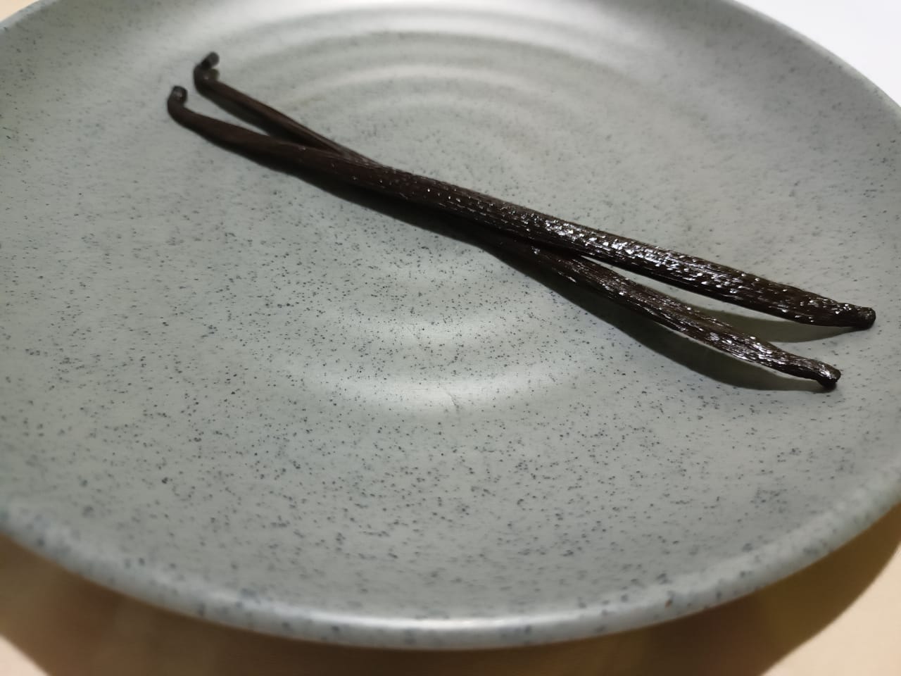 Glossy Sun-cured Vanilla Beans Macro View